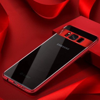 Силиконовый матовый полупрозрачный чехол для Samsung Galaxy S8 Красный