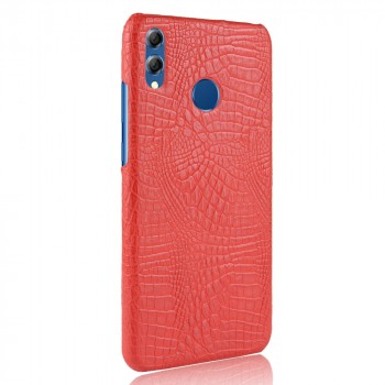 Чехол задняя накладка для Huawei Honor 8X с текстурой кожи крокодила Красный
