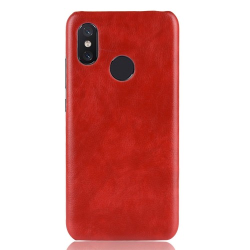 Чехол задняя накладка для Xiaomi RedMi Note 6 Pro с текстурой кожи, цвет Красный