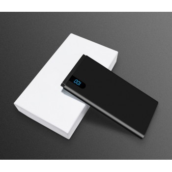Портативное зарядное устройство 10000mAh с 1 USB разъемом (5V/2.1А) и LCD-экраном Черный