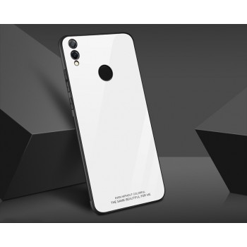 Силиконовый матовый непрозрачный чехол с поликарбонатной накладкой для Huawei Honor 8X Белый