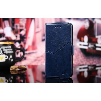 Винтажный чехол портмоне подставка текстура Линии на силиконовой основе с отсеком для карт на магнитной защелке для Huawei Honor 8X Синий
