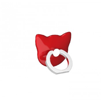 Фигурное клеевое кольцо-подставка дизайн Котики Красный