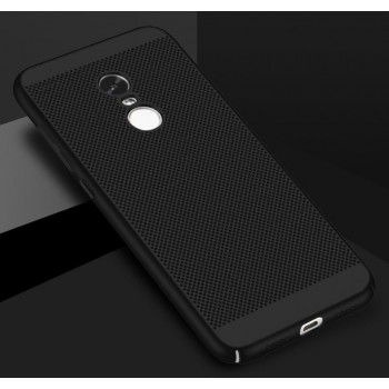 Пластиковый непрозрачный матовый чехол с текстурным покрытием Точки для Xiaomi RedMi Note 4X Черный
