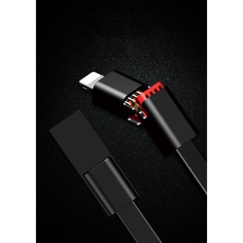 Интерфейсный антизапутываемый силиконовый кабель плоского сечения Micro USB 1.5м разборного типа для многоразового использования
