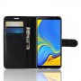 Чехол портмоне подставка на силиконовой основе с отсеком для карт на магнитной защелке для Samsung Galaxy A9 (2018)
