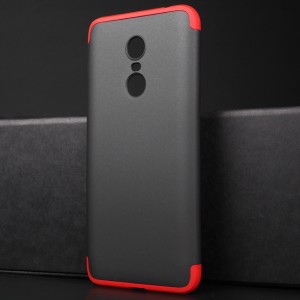 Сборный двухцветный пластиковый матовый чехол для Xiaomi RedMi 5 Красный