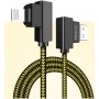 Интерфейсный кабель Lightning в тканевой оплетке 1м с угловыми разъемами