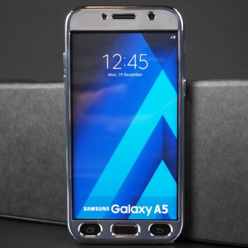 Двухкомпонентный сборный пластиковый глянцевый чехол для Samsung Galaxy A5 (2017) Белый