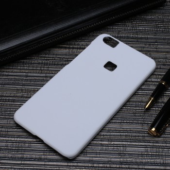Пластиковый непрозрачный матовый чехол для Huawei P9 Lite Белый