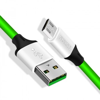 Интерфейсный кабель Micro-USB 1м с допзащитой от перетирания Зеленый