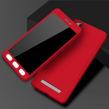 Двухкомпонентный сборный пластиковый матовый чехол для Xiaomi RedMi 4A Красный