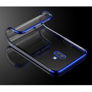 Силиконовый глянцевый полупрозрачный чехол для Samsung Galaxy J6 Plus 