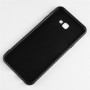 Силиконовый матовый непрозрачный чехол с нескользящими гранями и текстурным покрытием Ткань для Samsung Galaxy J4 Plus , цвет Черный