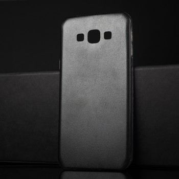Силиконовый матовый непрозрачный чехол текстура Кожа для Samsung Galaxy A8