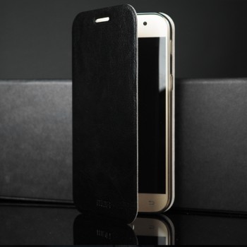 Чехол флип подставка на силиконовой основе для Samsung Galaxy A5 (2017) Черный