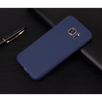 Матовый силиконовый чехол для Samsung Galaxy S7 с покрытием софт-тач Синий