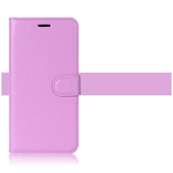 Чехол портмоне подставка на силиконовой основе с магнитной защелкой и отсеком для карт для Huawei P8 Lite Фиолетовый
