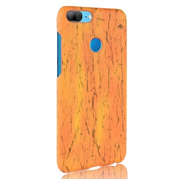 Чехол накладка текстурная отделка Дерево для Huawei Honor 9 Lite  Оранжевый