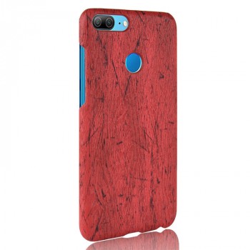 Чехол накладка текстурная отделка Дерево для Huawei Honor 9 Lite  Красный