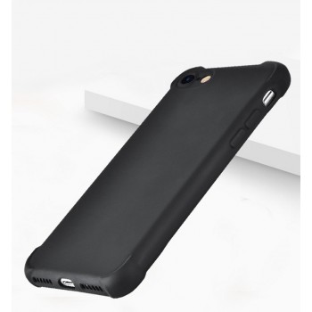 Двухкомпонентный полнозащитный силиконовый матовый непрозрачный чехол с усиленными углами для Iphone 6/6s Черный