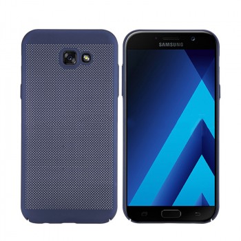 Пластиковый непрозрачный матовый чехол с улучшенной защитой элементов корпуса с текстурой Точки для Samsung Galaxy A5 (2017) Синий