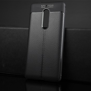 Чехол задняя накладка для Nokia 5 с текстурой кожи Черный