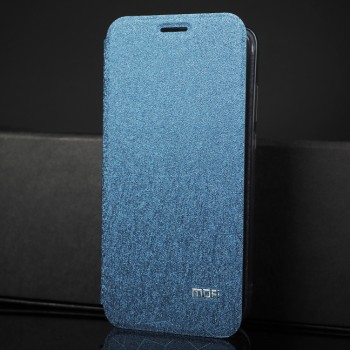 Чехол горизонтальная книжка подставка текстура Соты на силиконовой основе для Huawei Honor 8X Синий