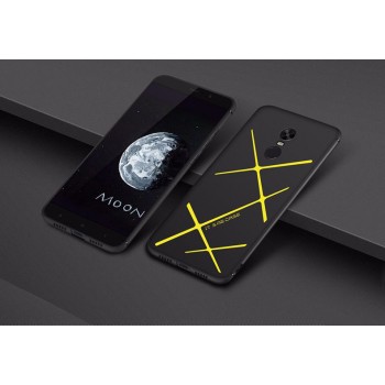 Силиконовый матовый непрозрачный чехол с текстурным покрытием Линии для Xiaomi RedMi Note 4X Желтый