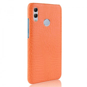Чехол задняя накладка для Huawei Honor 10 Lite/P Smart (2019) с текстурой кожи крокодила Оранжевый