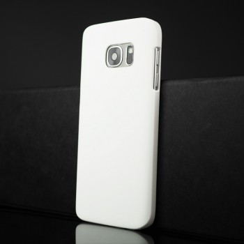 Пластиковый матовый непрозрачный чехол для Samsung Galaxy S7 Белый