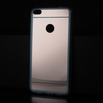 Силиконовый матовый непрозрачный чехол с улучшенной защитой элементов корпуса (заглушки) и текстурным покрытием Металлик для Huawei Honor 8 Lite Розовый
