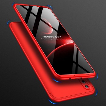 Трехкомпонентный сборный матовый пластиковый чехол для Huawei P Smart (2019) Красный