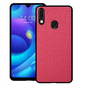 Силиконовый матовый непрозрачный чехол с текстурным покрытием Ткань для Huawei P Smart 2019/Honor 10 Lite Красный
