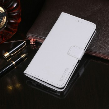 Глянцевый водоотталкивающий чехол портмоне подставка для Xiaomi RedMi Note 7 с магнитной защелкой и отделениями для карт Белый