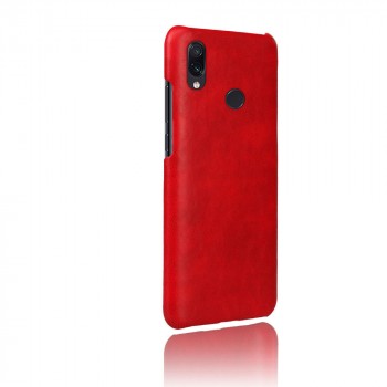Чехол накладка текстурная отделка Кожа для Xiaomi RedMi Note 7  Красный