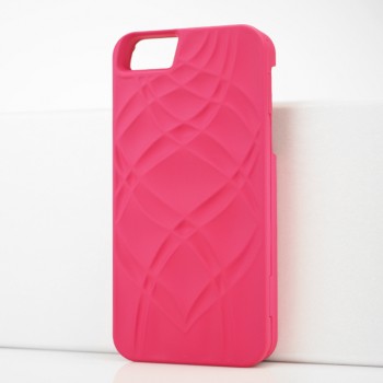 Складной пластиковый непрозрачный матовый чехол с отсеком для карт и зеркалом для Iphone 5s Пурпурный