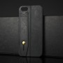 Силиконовый матовый непрозрачный чехол с текстурным покрытием Кожа и петлей-держателем для Iphone 5s/5/SE
