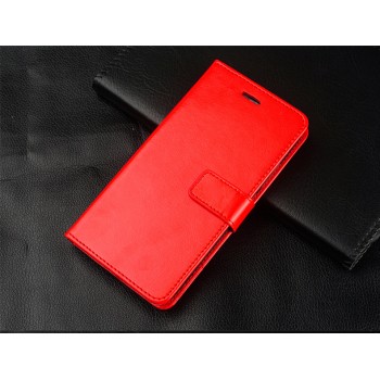 Глянцевый чехол портмоне подставка на магнитной защелке для Huawei Honor 5C Красный