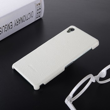 Кожаный чехол накладка Back Cover для Sony Xperia Z3 Белый
