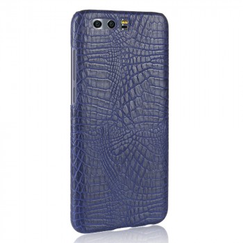 Чехол задняя накладка для Huawei Honor 9 с текстурой кожи крокодила Синий
