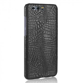 Чехол задняя накладка для Huawei Honor 9 с текстурой кожи крокодила Черный