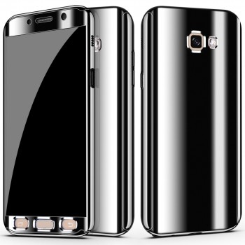 Двухкомпонентный сборный пластиковый глянцевый чехол для Samsung Galaxy A5 (2017) Черный