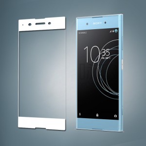 3D полноэкранное ультратонкое износоустойчивое сколостойкое олеофобное защитное стекло для Sony Xperia XA1 Plus Белый