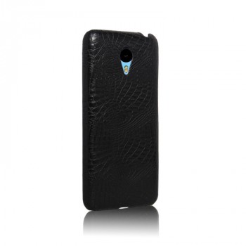 Чехол задняя накладка для Meizu MX5 с текстурой кожи Черный