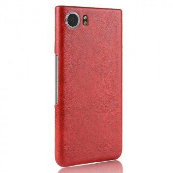Чехол задняя накладка для BlackBerry KEYone с текстурой кожи Красный