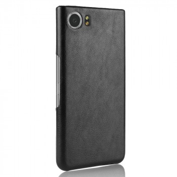 Чехол задняя накладка для BlackBerry KEYone с текстурой кожи Черный