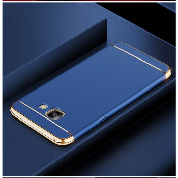 Пластиковый непрозрачный матовый чехол сборного типа с улучшенной защитой элементов корпуса для Samsung Galaxy A5 (2016) Синий