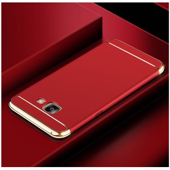 Пластиковый непрозрачный матовый чехол сборного типа с улучшенной защитой элементов корпуса для Samsung Galaxy A5 (2016) Красный