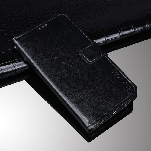 Глянцевый водоотталкивающий чехол портмоне подставка на силиконовой основе с отсеком для карт на магнитной защелке для ZTE Blade A910, цвет Черный